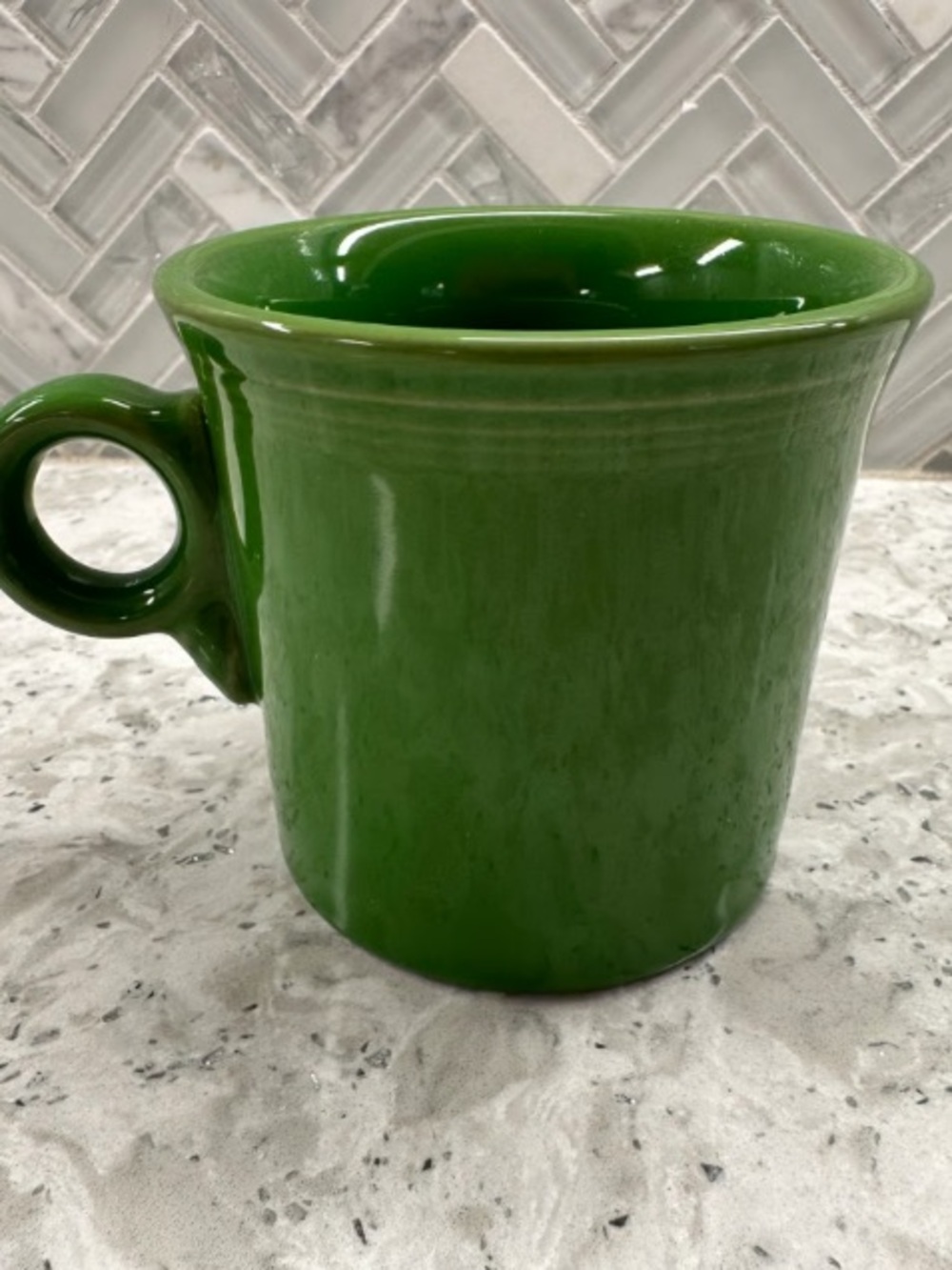 Green Ceramic Coffee Mug - Classic Glazed Cup